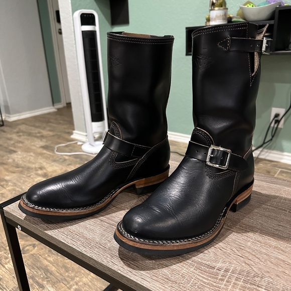 Wesco Mister Lou engineer boot black horsehide 8E US Mens - Picture 1 of 16